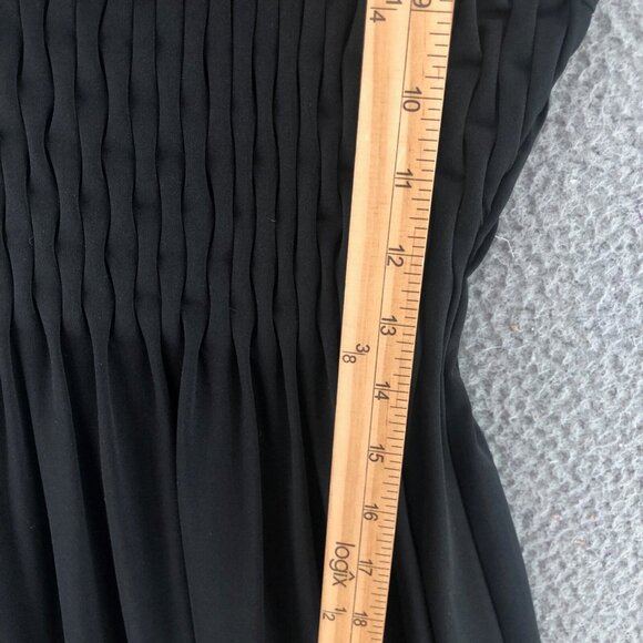 Calvin Klein Dress Womens Small Black Fit & Flare Tank Smocked Travel Knit Mini - Picture 9 of 11
